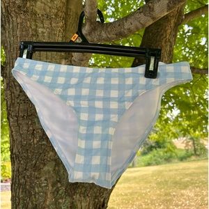 Gingham Blue Bikini Bottoms Size M